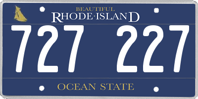 RI license plate 727227