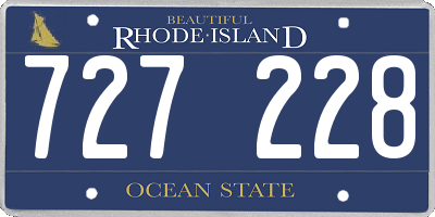RI license plate 727228
