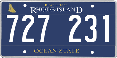 RI license plate 727231
