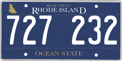 RI license plate 727232