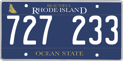 RI license plate 727233