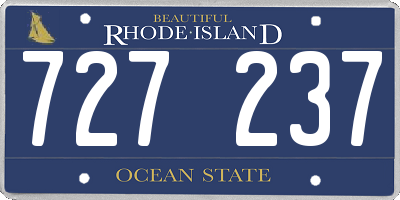 RI license plate 727237