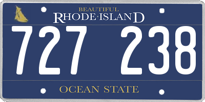 RI license plate 727238