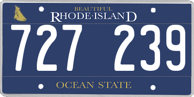 RI license plate 727239