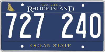 RI license plate 727240