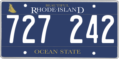 RI license plate 727242