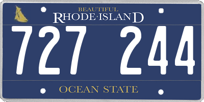 RI license plate 727244