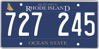 RI license plate 727245