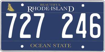 RI license plate 727246