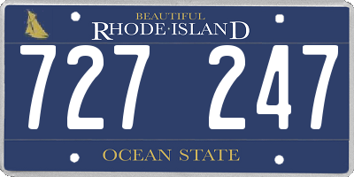 RI license plate 727247
