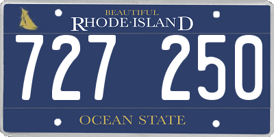 RI license plate 727250