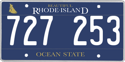 RI license plate 727253