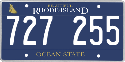 RI license plate 727255
