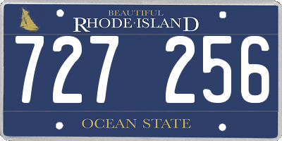 RI license plate 727256