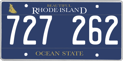 RI license plate 727262