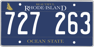 RI license plate 727263