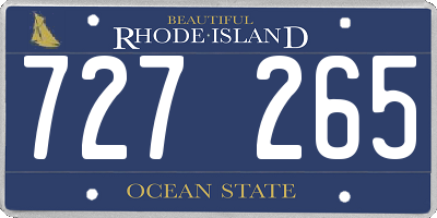 RI license plate 727265