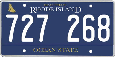 RI license plate 727268