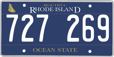 RI license plate 727269