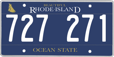 RI license plate 727271