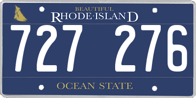 RI license plate 727276