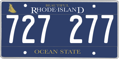 RI license plate 727277