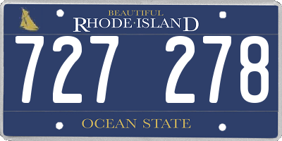 RI license plate 727278