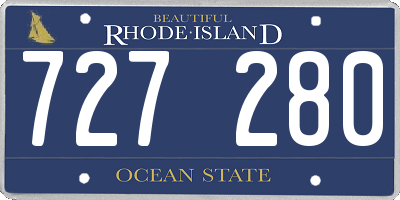 RI license plate 727280