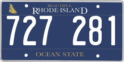 RI license plate 727281