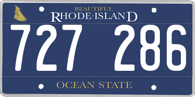 RI license plate 727286