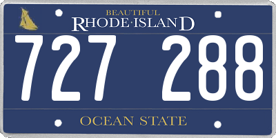 RI license plate 727288