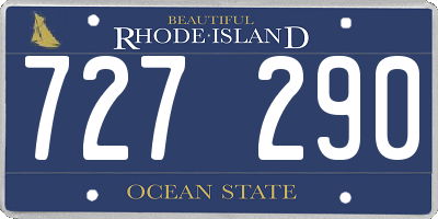 RI license plate 727290