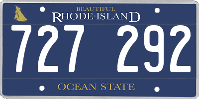 RI license plate 727292