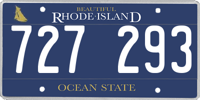 RI license plate 727293