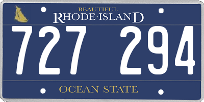 RI license plate 727294