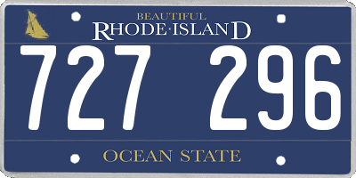 RI license plate 727296