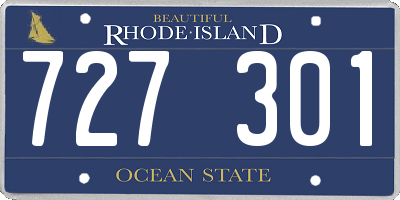 RI license plate 727301