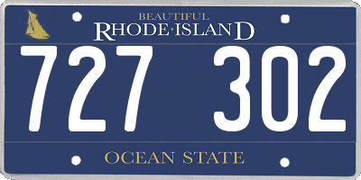 RI license plate 727302