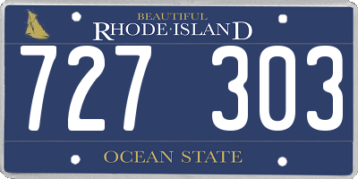RI license plate 727303
