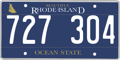 RI license plate 727304