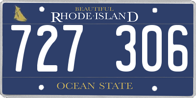 RI license plate 727306