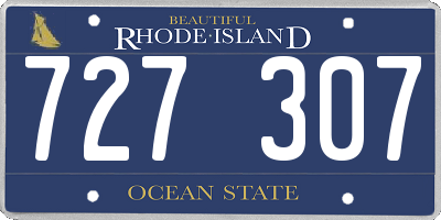 RI license plate 727307