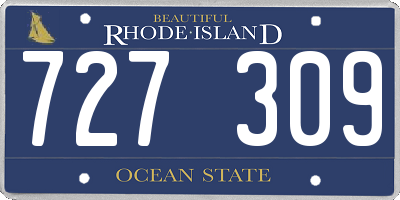 RI license plate 727309