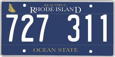 RI license plate 727311