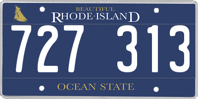 RI license plate 727313