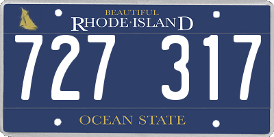 RI license plate 727317