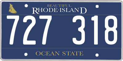 RI license plate 727318