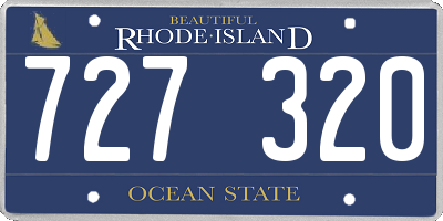 RI license plate 727320