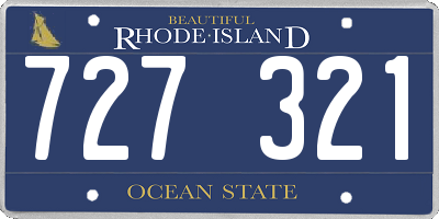 RI license plate 727321