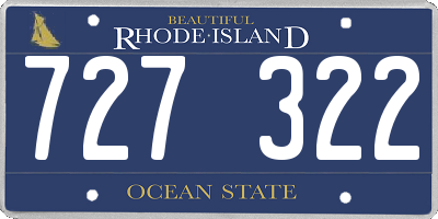 RI license plate 727322